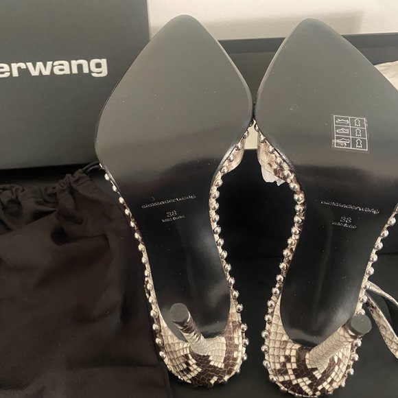 Alexander Wang Rina Snake Print Emboss Heels (Size 38) - Picture 4 of 7